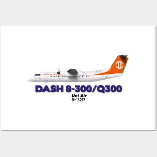 DeHavilland Canada Dash 8-300/Q300 - Uni Air Posters and Art